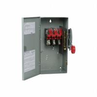 EATON Safety Switch: Non-Fusible, 60 A, Three Phase, 600V AC, Galvanized Steel, Indoor (MPN DH362UGK). Key specifications — attr867131: EATON.