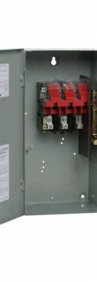 EATON Safety Switch: Non-Fusible, 60 A, Three Phase, 600V AC, Galvanized Steel, Indoor (MPN DH362UGK). Key specifications — attr867131: EATON.