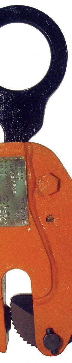 RENFROE Plate Clamp: Plate Clamp, 2,000 lb Working Load Limit, Vertical, Load Ring, Manual, Teeth (MPN FR-01.00-A). Key specifications — Attachment Type: Load Ring; Brand: RENFROE; Material: Steel.