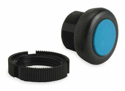SCHNEIDER Flush Push Button: Blue, 22 mm Mounting Size, Non-Metallic - Flush-Mount & Recessed Push-Button Operators