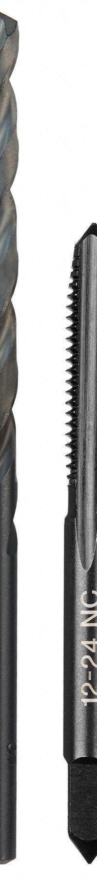 MILWAUKEE Plug Tap and Drill Bit: 2 Pc, #12-24 Tap, #16 Drill (MPN 49-57-5530). Key specifications — attr1300596: Straight Flute.