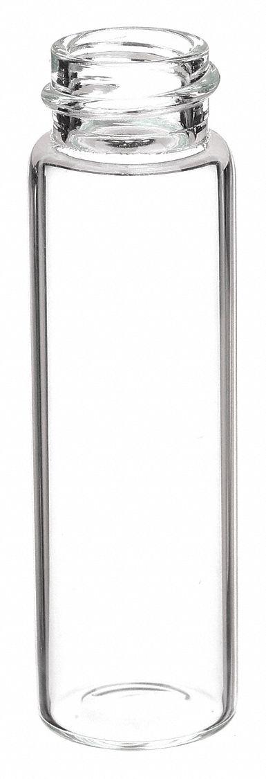 QORPAK Vial: 7.5 mL, No Closure, 17 mm Body Dia, Square, 15-425 mm Screw Closure Size - Glass Sample Vials