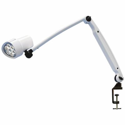 WALDMANN Exam Light: LED, 50,000 lux @ 0.5 m, Benchtop/Tabeletop, 4400K, 93 CRI - Clamp-Mount Tabletop Medical Lights