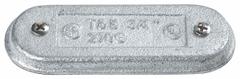 Covers for Conduit Access Fitting: Iron, Aluminum Acrylic Coated/Zinc Plated, 1 1/4 in Trade Size (MPN 470F). Key specifications — Finish: Zinc Plated; Includes: Gasket; For Use With: Form 7 Conduit Bodies; Brand: THOMAS & BETTS.