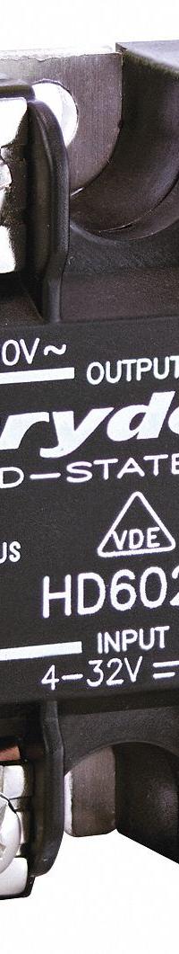 CRYDOM Solid State Relay: Surface Mounted, 12 A Max Output Current, SCR, AC Output (MPN HD4812). Key specifications — Brand: CRYDOM; Current Type: AC; Electrical Connection: Screw Clamp; Finger Safe: No; Input Current: 12 mA; Maximum Output Current without Heat Sink: 10 A; Mounting Style: Panel; Output Voltage: 48 to 530V AC.