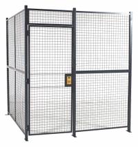 RAPIDWIRE Welded Partition Cage: 10 ft W x 20 ft D 10 ft H, Gray, 2 Sides, Powder-Coated (MPN 1020102W). Key specifications — attr1283235: Yes; attr1283272: RAPIDWIRE; attr1283267: Welded; attr1283268: Complete Wire Security Cages; attr1283246: Keyed Different Cylinder; attr1283240: Out; attr1283243: Yes; attr1283254: No.