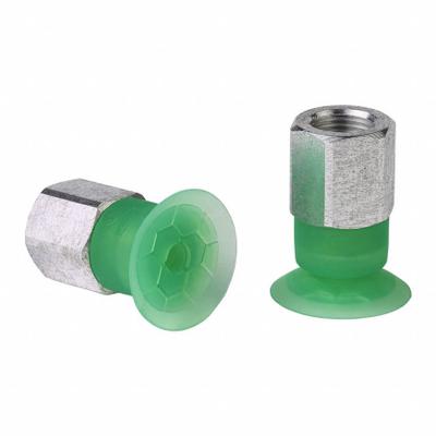 SCHMALZ Vacuum Pad Assembly: Flat, G1/8 in Vacuum Port, 21 mm Pad Dia - Flat Type Food-Safe Film & Paper Vacuum Pad Assemblies