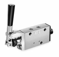 PARKER Manual Air Control Valve: 42, Four-Way / Two-Position, Lever, 3/8 in Female NPT, Aluminum, 42 (MPN 422CS021K). Key specifications — attr1084737: Aluminum; attr1084778: Spool; attr1084767: 42; attr1084731: 422CS021K; attr1084739: PARKER; attr1084765: Spring Return; attr1084768: 42.