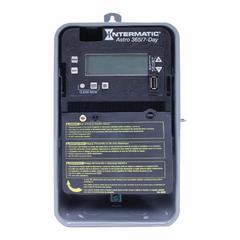 INTERMATIC Electronic Timer: 7 day, Astronomic, 120-277V AC, SPST, Digital (MPN ET2805CR). Key specifications — Body Material: Metal; Indoor/Outdoor Usage: Outdoor; Astronomic Functionality: Astronomic; Mounting Style: Surface; Brand: INTERMATIC.