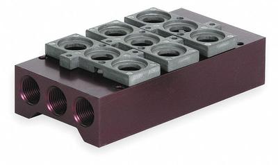 NUMATICS Manifold Assembly: For Series L2, 3 Valve Ports, Haz Location/Intrinsically Safe - Aventics L2 Manifolds & Bases