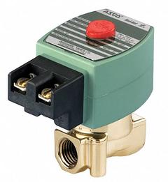 REDHAT Solenoid Valve: 2-Way, Normally Closed, 1/4 in Pipe Size, 24V AC, High Flow, Brass Body (MPN OFKF8262H208). Key specifications — Pipe Size: 1/4 in; Voltage: 24V AC; Brand: REDHAT; Coil Enclosure: Watertight.