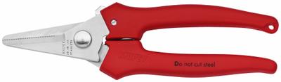 KNIPEX Industrial Shears: Right-Hand, 5 1/2 in Overall Lg, Straight, Stainless Steel - Spring-Assisted Shears