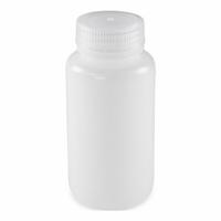 GLOBE SCIENTIFIC Dispensing Bottle: HDPE, 250 mL, 8.45 fl oz, Closure Included, Colorless, 43 mm (MPN 7510250BKS). Key specifications — Brand: GLOBE SCIENTIFIC; Graduated: No; Body Color: Colorless.