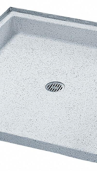 FIAT PRODUCTS Shower Floor: Rectangle, Barrier Free Threshold, Terrazzo - Shower Bases
