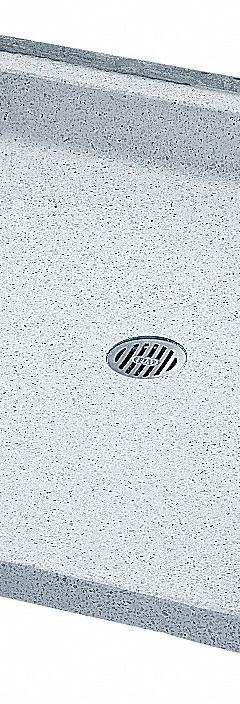 FIAT PRODUCTS Shower Floor: Rectangle, Barrier Free Threshold, Terrazzo, 60 in Overall Lg (MPN ADATN6030081). Key specifications — Material: Terrazzo; Drain Location: Center; Features: Recessed for Floor Installation; Brand: FIAT PRODUCTS.
