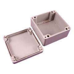 HAMMOND Enclosure: Polyester, 6 in x 6 in x 4 in, NEMA 4/4X, Solid Cover, Screw On (MPN 1590ZGRP161). Key specifications — Brand: HAMMOND; Closure Method: Screws; Enclosure Material: Polyester; Knockouts: Not Included.