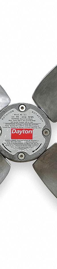DAYTON Propeller: Clockwise Facing Discharge, 18 in Propeller Dia. (In.), 4 Blades, 19° Pitch (Deg.) (MPN 3GTF7). Key specifications — Brand: DAYTON.