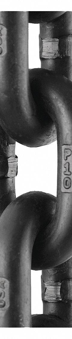PEERLESS Straight Chain: 3/8 in Trade Size, 100 Chain Grade, Alloy Steel, Straight, No Hook Included (MPN 5510424). Key specifications — Link Type: Straight; Brand: PEERLESS.