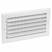Sidewall/Ceiling Register: Ceiling/Wall, 13 3/4 in H, 7 7/8 in W, Louvered, Powder Coated, White (MPN 4MJK7). Key specifications — Adjustable Blades: Yes; Brand: APPROVED VENDOR; Airflow Directions: One-Way; Grille Color: White.