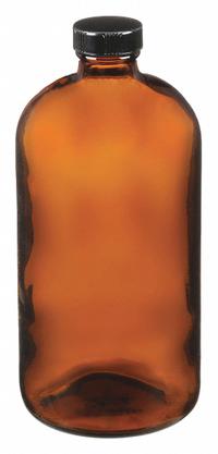 KIMBLE Storage Bottle: 1 L, Amber, 33-400 mm, Phenolic, 12, PolyCone, Type III (MPN 5123233V-25). Key specifications — attr1370730: Amber; attr1370762: None; attr1370763: Soda Lime Glass; attr1370766: KIMBLE; attr1370767: 33-400 mm; attr1370776: No; attr1370779: Type III; attr1389381: Attached.
