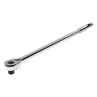 TEKTON Quick-Release Ratchet: Pear, Reversible, 18 in Overall Lg, Polished, 4° Min Arc Swing (MPN SRH11118). Key specifications — attr1205598: Reversible; attr1205605: Quick-Release Included; attr1205626: Polished; attr1228094: Extra Long Length; attr1205607: Pear; attr1205624: TEKTON.