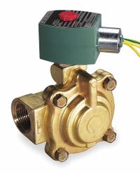 REDHAT Solenoid Valve: 2-Way, Normally Closed, 1 1/2 in Pipe Size, 110V AC/120V AC, Brass Body (MPN 8220G029). Key specifications — Coil Enclosure: Watertight; Pipe Size: 1-1/2 in; Voltage: 110V AC; Brand: REDHAT.