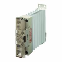 OMRON Contactors - Solid State: DIN-Rail/Surface Mounted, Phototriac, DC Output (MPN G3PE-525B DC12-24). Key specifications — Brand: OMRON; Current Type: DC; Electrical Connection: Screw; Input Current: 7mA; Input Voltage: 9.6 to 30V DC; Mounting Style: DIN Track; Output Voltage: 180 to 528V AC; Voltage/Current Type: DC Output.