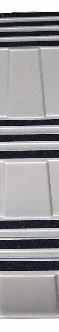 APPROVED VENDOR Step Stool: 3 Steps, 2.4 ft Overall Ht, 500 lb Load Cap, Plastic, 2.4 ft Standing Ht (MPN 44ZJ59). Key specifications — Brand: APPROVED VENDOR; Color: Gray; Includes: Replacement Foot Pads.
