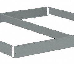 TENNSCO Shelf: 42 in x 42 in, 2,500 lb Load Capacity, Gray, Shelf (MPN ZLCS-4242). Key specifications — Includes: (4) Beams; Shelf Configuration: Single Straight; Color: Gray; Frame Material: Steel; Brand: TENNSCO; Frame Finish: Zinc Plated; Product Type: Shelf.