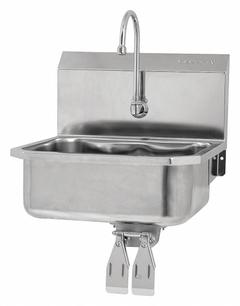SANI-LAV Hand Sink: 1 Stations, 7 in Bowl Dp, 17 in Bowl Lg, 14 in Bowl Wd, Faucet Included, 18 ga (MPN 505L). Key specifications — Includes Side Splash: Side Splash Not Included; Series: Stainless Steel Hand Wash Sink; Brand: SANI-LAV.