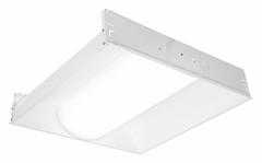 COLUMBIA LIGHTING Recessed Troffer: 2 ft Lg, 2 ft Wd, 3,000 lm, 3500K, 30 W, 120 to 277V AC (MPN LTRE22-35MLG-ED1U). Key specifications — attr1261884: 120 to 277V AC; attr1261878: COLUMBIA LIGHTING; attr1261883: U-Bend T8; attr1261870: 3500K; attr1261880: Yes.
