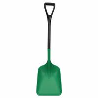 VIKAN Industrial Shovel: Square Point, 1 Ribs, Plastic, #3 Blade Size, 10 3/16 in Blade Wd, D-Grip (MPN 6892SS). Key specifications — attr979006: Plastic; attr979016: Scoop Shovel; attr987921: #3; attr979009: VIKAN; attr979010: Black.