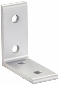 Connection Angle: Connection Angle, 15 Series, 76 mm x 34 mm x 6 mm, For 8 mm Slot Wd, 4 Holes, Gray (MPN 093WD3876). Key specifications — Material: Aluminum; Brand: FATH INC.; Finish: Anodized.