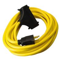 SOUTHWIRE GFCI: Manual Reset, 50 ft Lg, 12/3, 5-15P Plug, 15 A Current, 120V AC, 5-15R, Yellow, SJTW (MPN 26020148-1). Key specifications — NEMA Plug Configuration: 5-15P; NEMA Receptacle Configuration: 5-15R; Brand: SOUTHWIRE; Voltage: 120V AC.