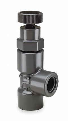 HAYWARD Globe Valve: For Fluids Media, PVC, Angle, 1 1/2 in Pipe Size, FNPT x FNPT, Female, NPT, NPT (MPN AV10150T). Key specifications — Brand: HAYWARD; Stem: Rising.