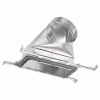 Vent Boot Hanger: 90° Boot Boot, 6 in Dia. 6 in H x 6 in W Collar Size, 4 in Compatible Register Ht (MPN SBS-4126 NB). Key specifications — Cap/Collar Material: Steel; Material: Steel; Manufacturer Part Number: SBS-4126 NB; Brand: SPEEDI-BOOT.
