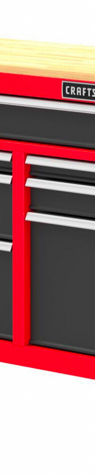 CRAFTSMAN Rolling Tool Cabinet: Red / Black Drawer - Light-Duty Rolling Tool Workstations