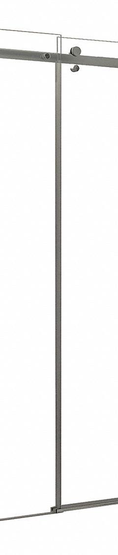FOREMOST Shower Door: 56 in Min. Door Wd, 60 in Max. Door Wd, 76 in Overall Ht, Clear Tempered Glass (MPN MRRL6076-CL-BN). Key specifications — Brand: FOREMOST; Door Frame Finish: Brushed Nickel.