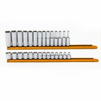 GEARWRENCH Socket Set: 3/8 in Drive, 6-Point, SAE, 6 mm to 19 mm (MPN 86540). Key specifications — attr1224269: 3/8 in; attr1204685: Not Tether Capable; attr1204650: 6 mm to 19 mm; attr1204673: Socket Bits Not Included; attr1204688: GEARWRENCH; attr1224230: Friction; attr1224354: No Thin Wall; attr1206170: Standard Sockets.