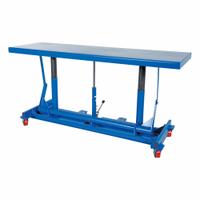 VESTIL Long Deck Cart: Not Powered, 2,000 lb Load Capacity, 96 in L x 20 1/4 in W, Steel, Hydraulic (MPN LDLT-2096). Key specifications — Platform Material: Steel; Brand: VESTIL.