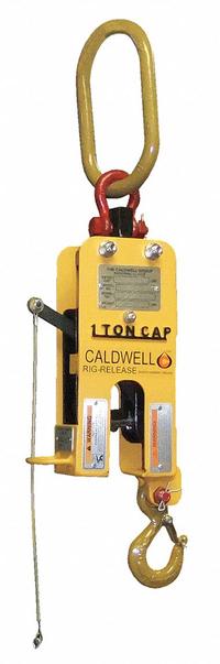 CALDWELL Release Hook: Wire Rope Slings, 3/8 in Compatible Sling Rope Dia, Manual, 5/8 in Bail Ht (MPN RR-1). Key specifications — Brand: CALDWELL; Compatible Sling Type: Wire Rope Slings.