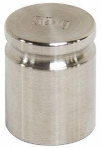RICE LAKE WEIGHING SYSTEMS Calibration Weight: 50 g Nominal Mass, Cylinder Calibration Wt, 5, Metric (MPN 12527TR). Key specifications — attr1385170: RICE LAKE WEIGHING SYSTEMS; attr1385171: Stainless Steel.