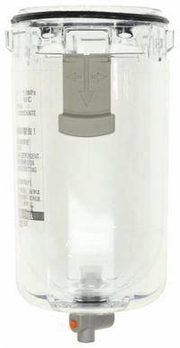SMC FRL Replacement Bowl: Polycarbonate, C4, C4SF-D. Key specifications — attr111689: C4SF-D; attr111695: C4; attr158712: Polycarbonate; attr111692: SMC.