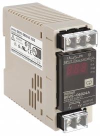 OMRON DC Power Supply: DIN Rail, 60 W Output Power - Rated, 2.5 A Current - Output, Single Phase (MPN S8VS-06024A). Key specifications — attr1044898: Single; attr1044874: Plastic; attr1044879: 100 to 240V AC; attr211400: OMRON.