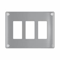 LEGRAND Wall Plate: Decorator-Rocker, 3 Gang, Silver, Jumbo Size (MPN WSP63G1PS). Key specifications — Brand: LEGRAND; Material: Stainless Steel; Includes: Torx Security Screws.