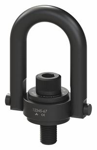 ADB HOIST RINGS Hoist Ring: Pivot/Swivel, Black Oxide-Coated Steel, 3/4"-10, Max. 7,000 lb (MPN 23103). Key specifications — Brand: ADB HOIST RINGS; Thread Size: 3/4"-10; Operation: Lifting.