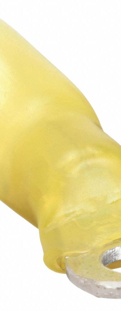 3M Ring Terminal: Yellow - Insulated Ring Terminals with Heat Shrink