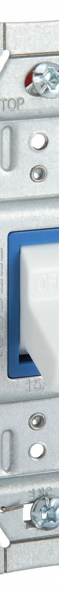 HUBBELL Wall Switch: Toggle Switch, Single Pole, Maintained, White, 120/277V AC, 15 A (MPN SNAP1201W). Key specifications — Illuminated: No; Voltage Rating: 120/277V AC.