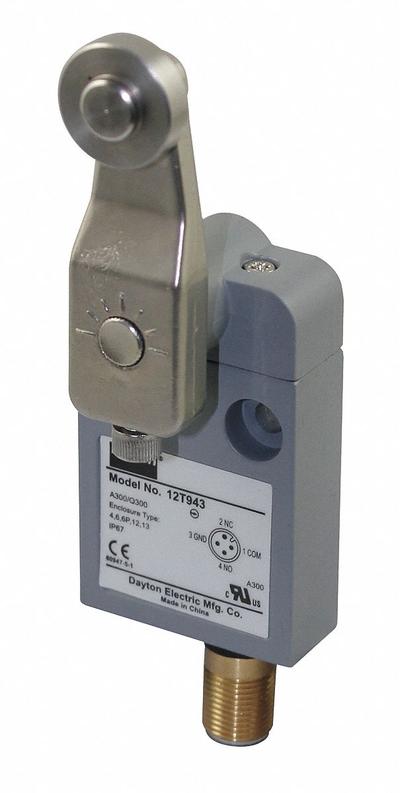 Dayton Limit Switch: Adj Roller Lever-Arm, Submersible, 1.42 in-lb Op Torque - Max - Roller Lever-Arm Limit Switches
