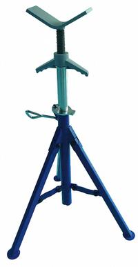 WESTWARD V-Head Pipe Stand: V Head, 2,500 lb Max Load Capacity, Adj Leg, 52 in Max Ht, 28 in Min Ht (MPN 22XR01). Key specifications — attr511119: Adjustable; attr511107: Metal; attr473852: WESTWARD.